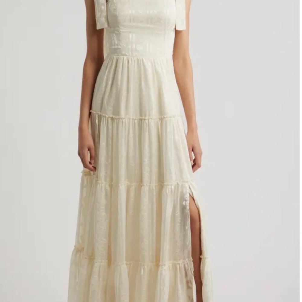 Lulus Jacquard Maxi Cocktail Dress